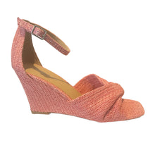 Load image into Gallery viewer, TOP END - Kotio Pink Syn Raffia Espadrilles
