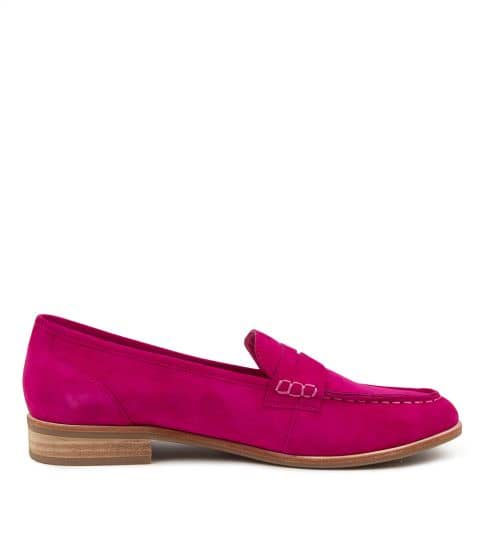 Django & Juliette - Bammie Dark Fuchsia Suede Flat Shoes