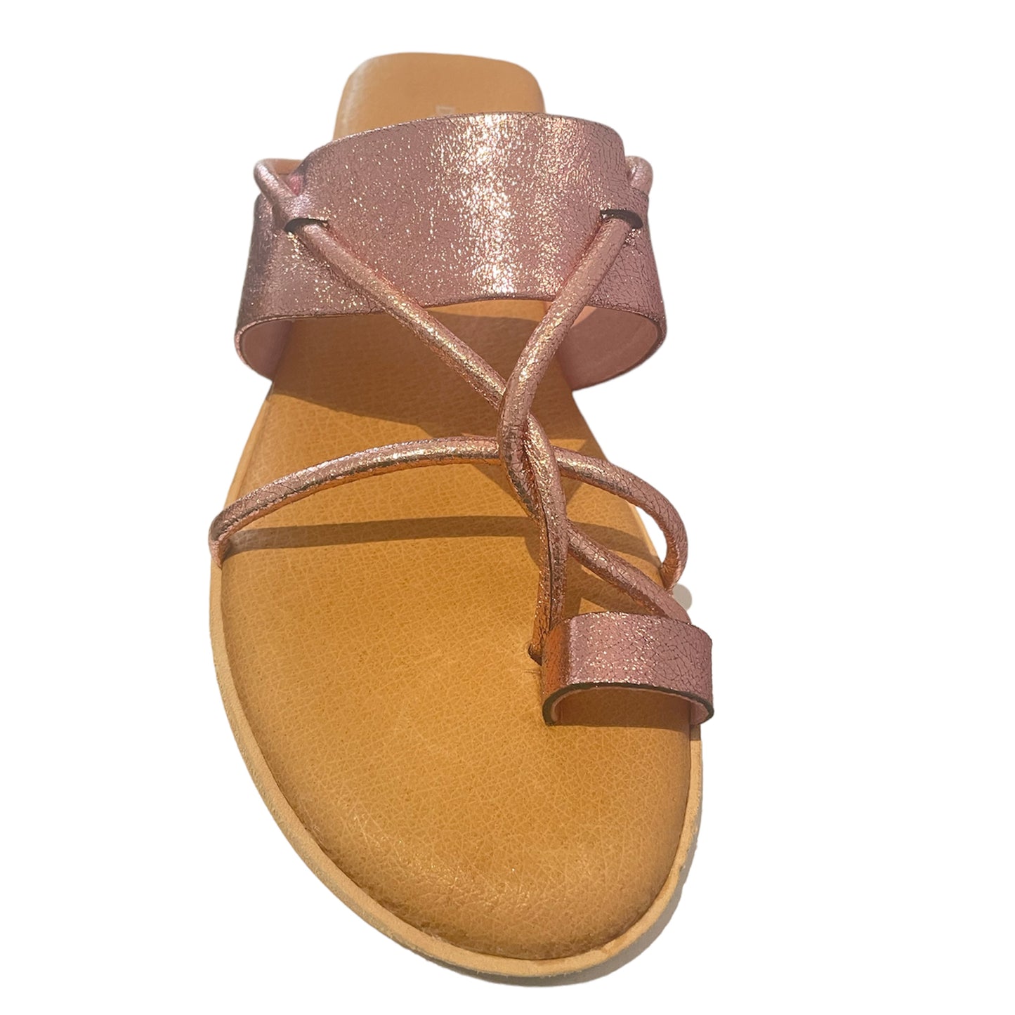 Django & Juliette - Taniela Pink Metallic Leather Slides