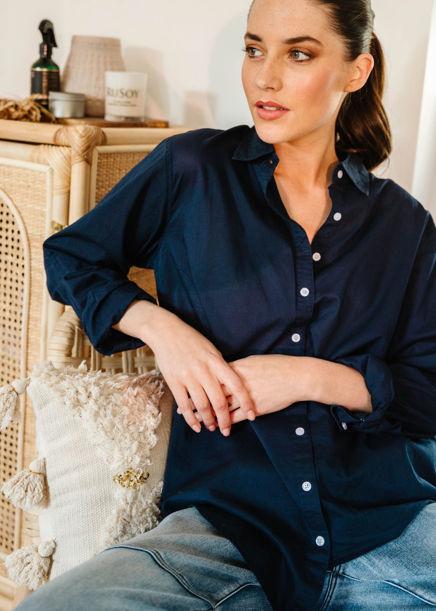 cloth + paper + scissors - Navy Shirt