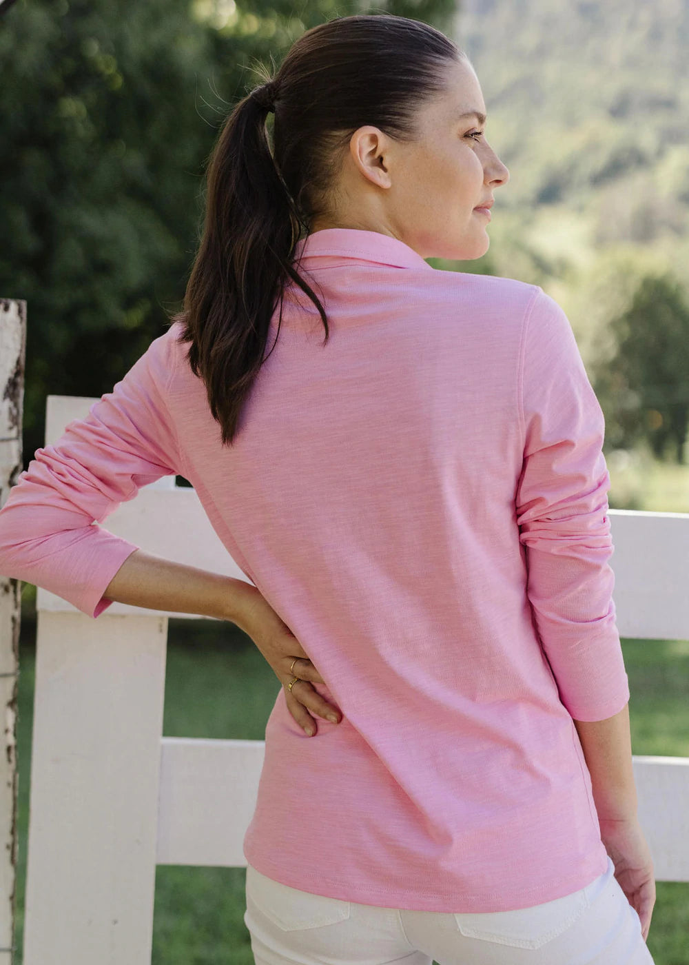 Goondiwindi Cotton - 100% Cotton Long Sleeve Weekend Polo Candy