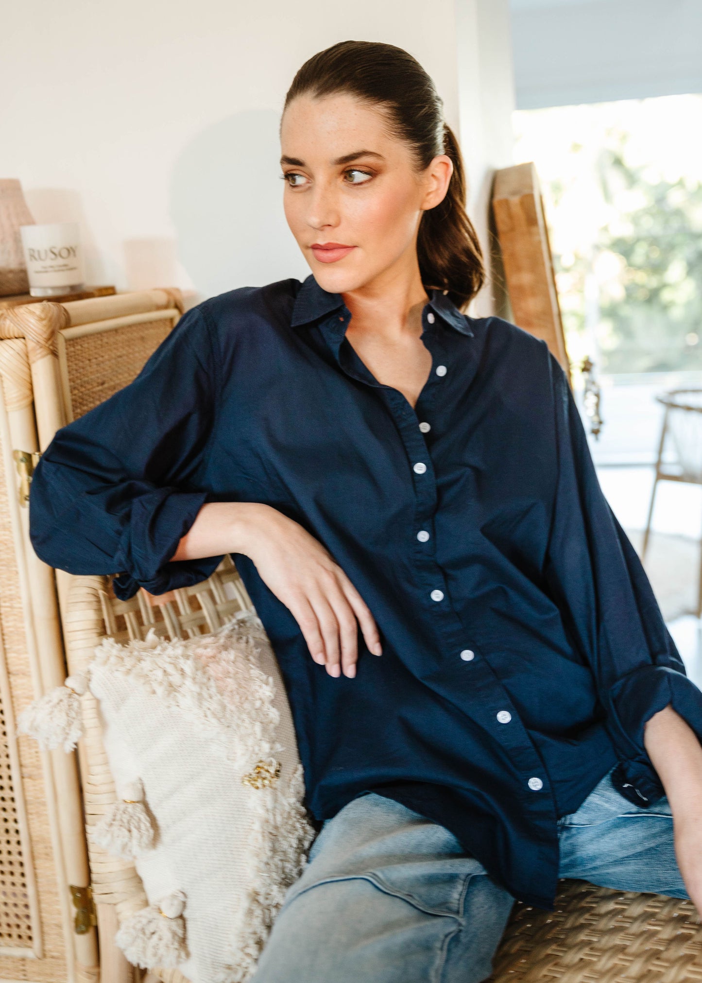cloth + paper + scissors - Navy Shirt